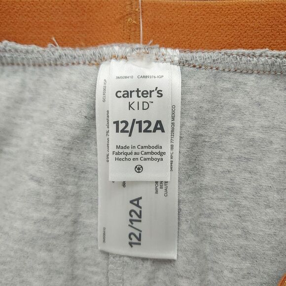 Carter's Kid Girls Leggings 12/12A Gray Blue Set Of 2 Cotton Blend Lightweight - Picture 8 of 9